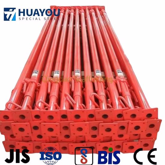 中国 En1065 建物亜鉛メッキ足場ヘビーライト伸縮ポスト型枠建設足場サポート支保工調整可能な鋼プロップ